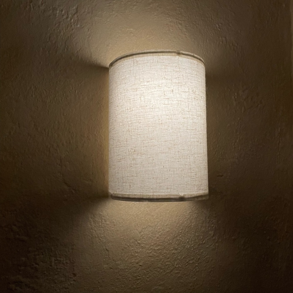Rechargeable linen look sconces with remote